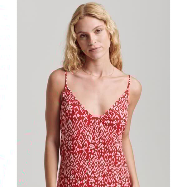 Superdry Pukeutua Vintage Long Beach Cami Punainen S Nainen