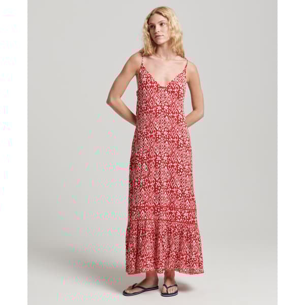 Superdry Pukeutua Vintage Long Beach Cami Punainen S Nainen