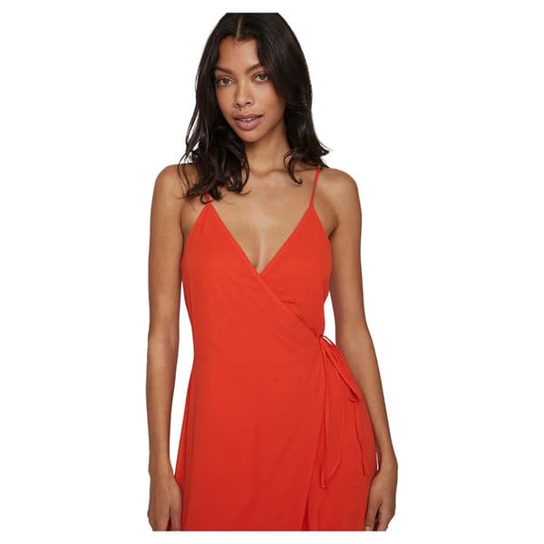 Vila Ärmlös Midiklänning Grapilla Singlet Orange 34 Kvinna