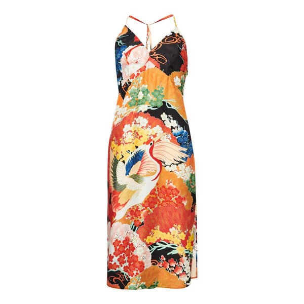 Superdry Klänning Vintage Midi Halter Slip Flerfärgad L Kvinna