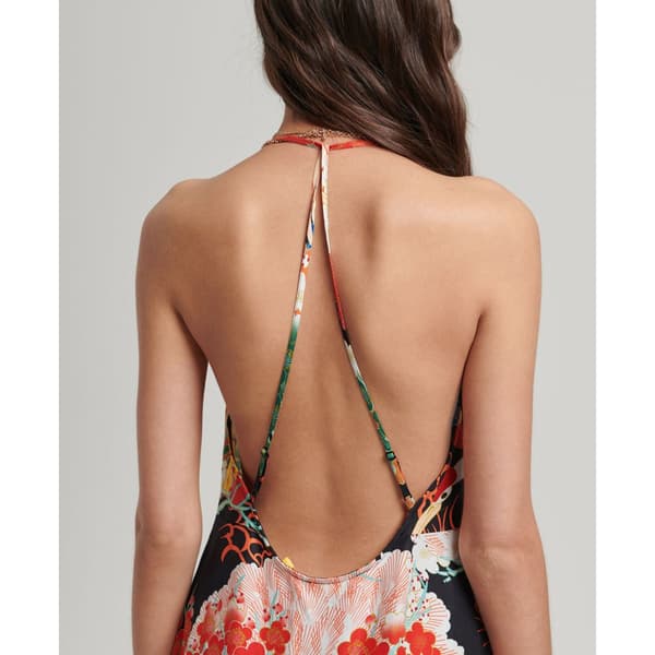 Superdry Klänning Vintage Midi Halter Slip Flerfärgad L Kvinna