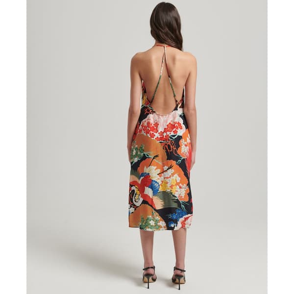Superdry Klänning Vintage Midi Halter Slip Flerfärgad L Kvinna