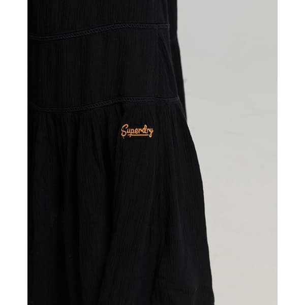 Superdry Klänning Vintage Long Beach Cami Svart M Kvinna