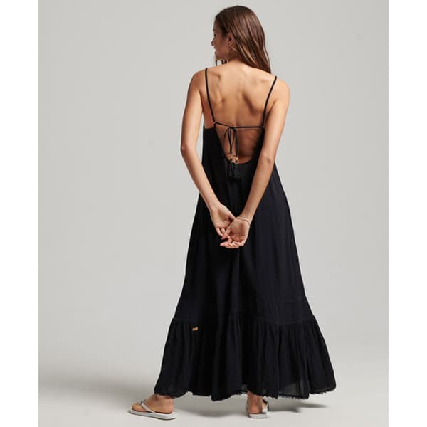Superdry Klänning Vintage Long Beach Cami Svart M Kvinna
