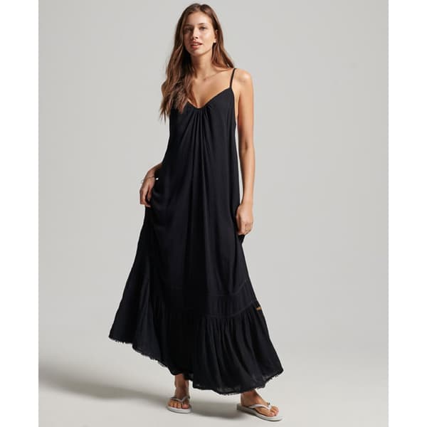 Superdry Klänning Vintage Long Beach Cami Svart M Kvinna