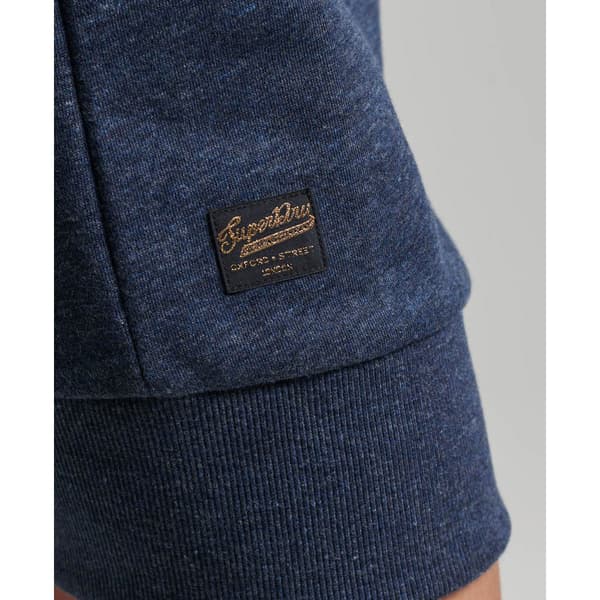 Superdry Långärmad Kort Klänning Luxe Metallic Logo Blå S Kvinna