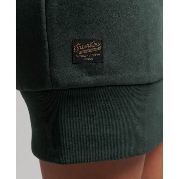 Superdry Långärmad Kort Klänning Luxe Metallic Logo Grönt XS Kvinna