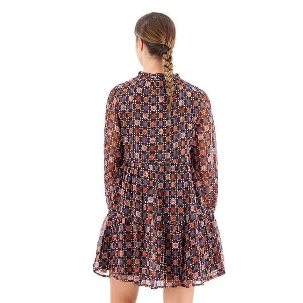 Superdry Pitkähihainen Lyhyt Mekko Tiered Ruskea S Nainen