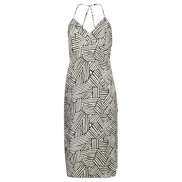 Superdry Klänning Vintage Midi Halter Slip Grå M Kvinna