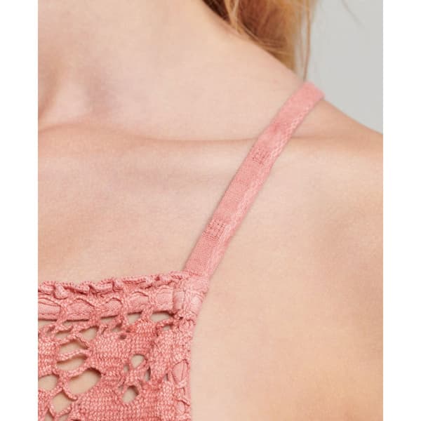 Superdry Pukeutua Vintage Long Halter Cami Pinkki XL Nainen