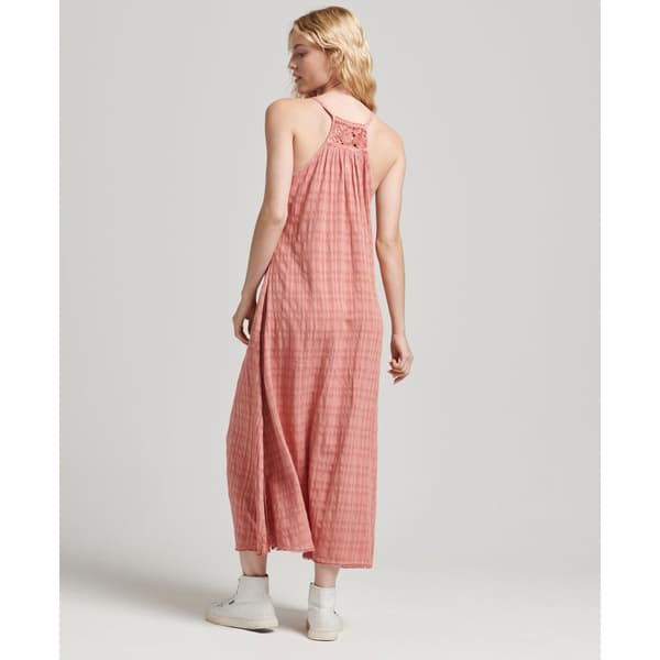 Superdry Pukeutua Vintage Long Halter Cami Pinkki XL Nainen