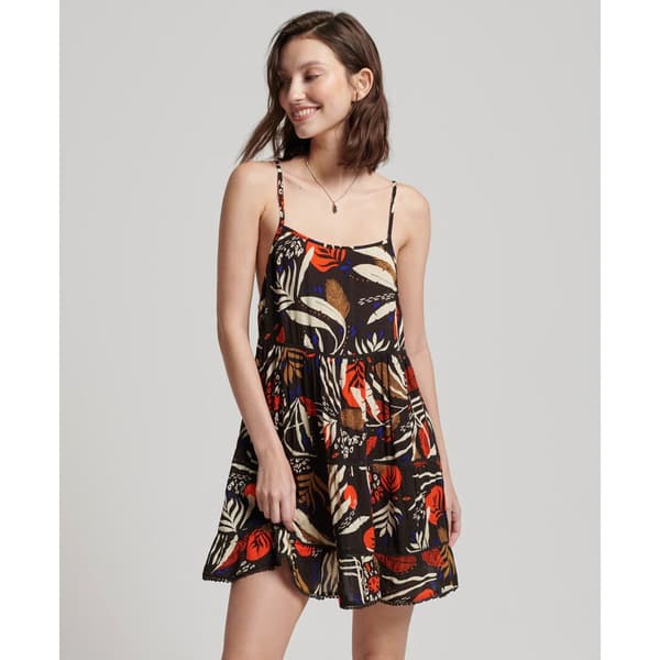 Superdry Klänning Vintage Mini Beach Cami Svart 2XS Kvinna