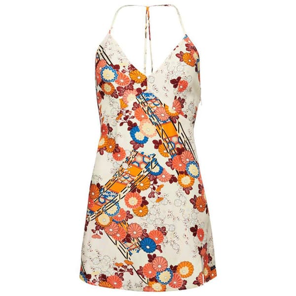 Superdry Klänning Vintage Mini Slip Halter Vit L Kvinna