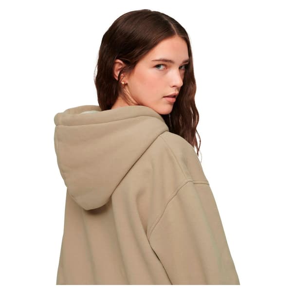 Superdry Langærmet Kort Kjole Luxe Metallic Logo Hood Grå 2XS-XS Kvinde