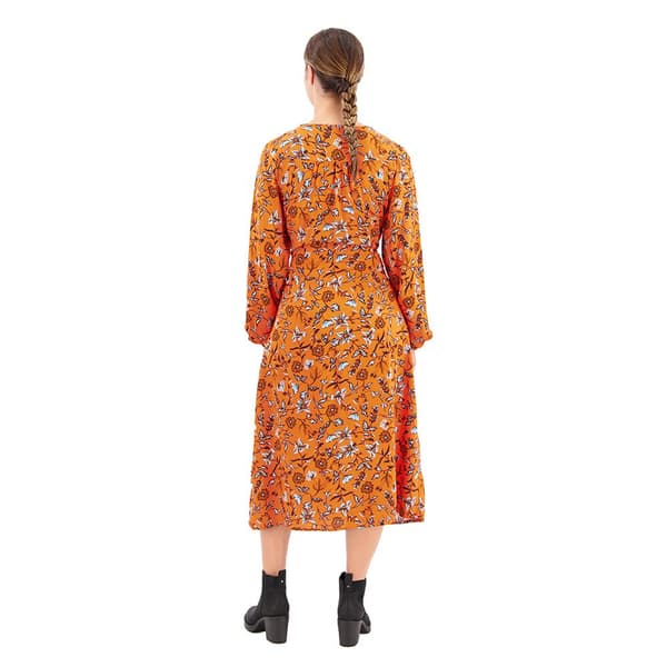 Superdry Lyhythihainen Midi-mekko Printed V Tea Oranssi L Nainen