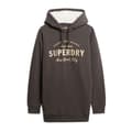 Miniatyrbild 6 av 6: Superdry Långärmad Kort Klänning Luxe Metallic Logo Hood Svart 2XS-XS Kvinna