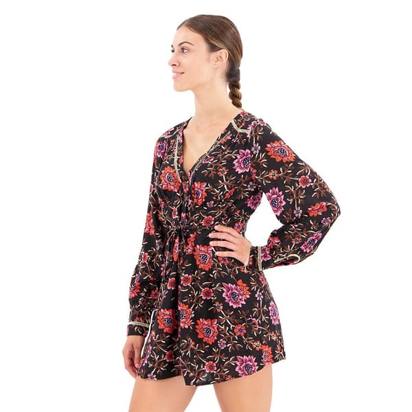 Superdry Långärmad Kort Klänning Printed V Tea Flerfärgad XS Kvinna