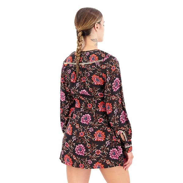 Superdry Långärmad Kort Klänning Printed V Tea Flerfärgad XS Kvinna