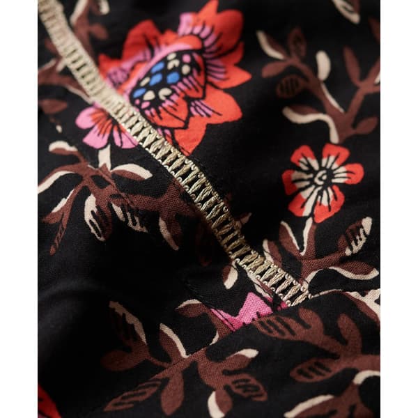 Superdry Långärmad Kort Klänning Printed V Tea Flerfärgad XS Kvinna