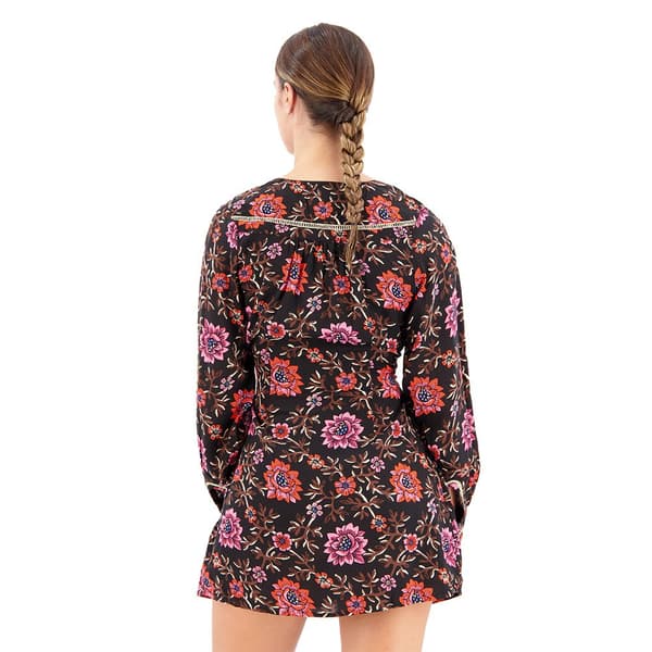 Superdry Långärmad Kort Klänning Printed V Tea Flerfärgad XS Kvinna