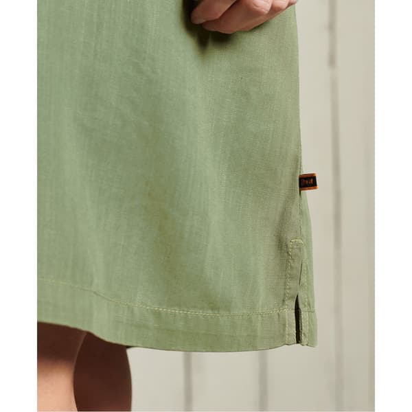 Superdry Lyhyt Mekko Tencel Vihreä XS Nainen