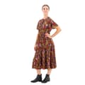 Pikkukuva 4 / 5: Superdry Lyhythihainen Midi-mekko Printed Tiered Ruskea M Nainen