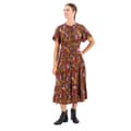 Pikkukuva 1 / 5: Superdry Lyhythihainen Midi-mekko Printed Tiered Ruskea M Nainen