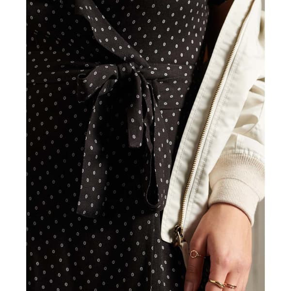 Superdry Kjole Summer Wrap Sort M Kvinde