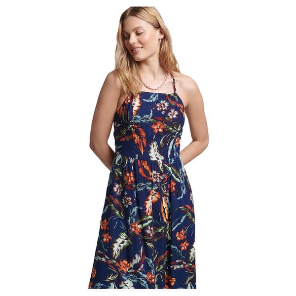 Superdry Klänning Vintage Cami Maxi Blå M Kvinna