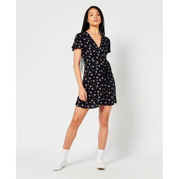 Superdry Klänning Vintage Mini Wrap Blå M Kvinna