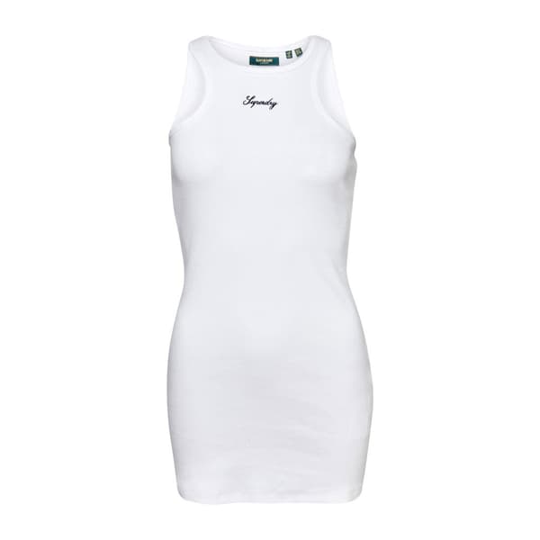 Superdry Klänning Code Sl Essential Tank Vit XL Kvinna