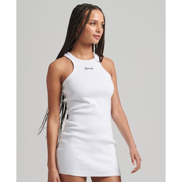 Superdry Klänning Code Sl Essential Tank Vit XL Kvinna