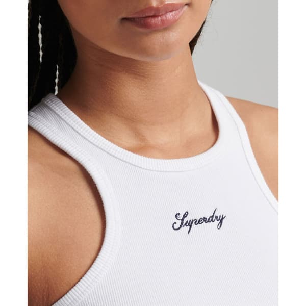 Superdry Klänning Code Sl Essential Tank Vit XS Kvinna