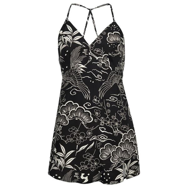 Superdry Klänning Vintage Mini Slip Halter Svart M Kvinna