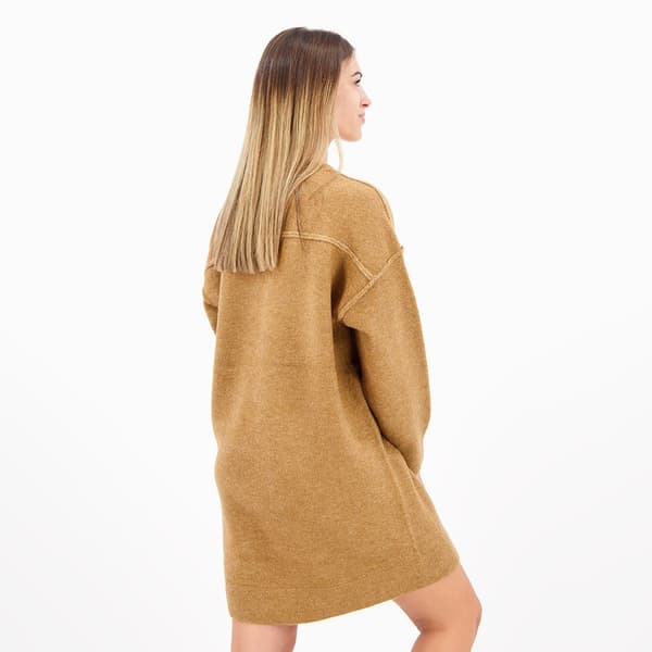 Superdry Långärmad Kort Klänning V Jumper Brun L Kvinna