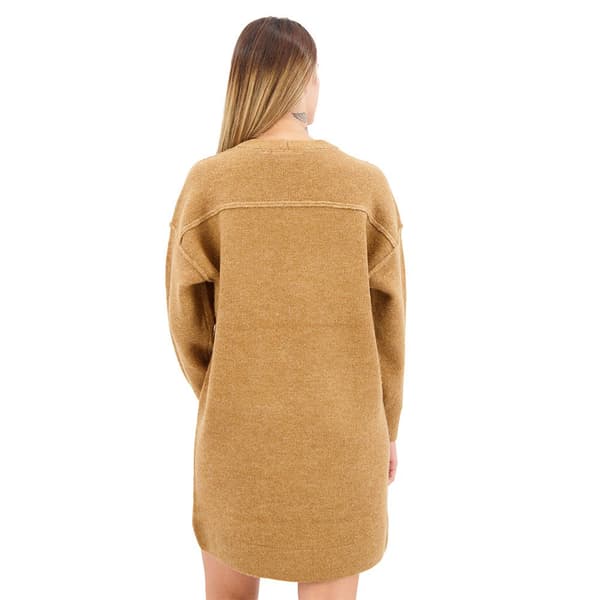 Superdry Långärmad Kort Klänning V Jumper Brun L Kvinna