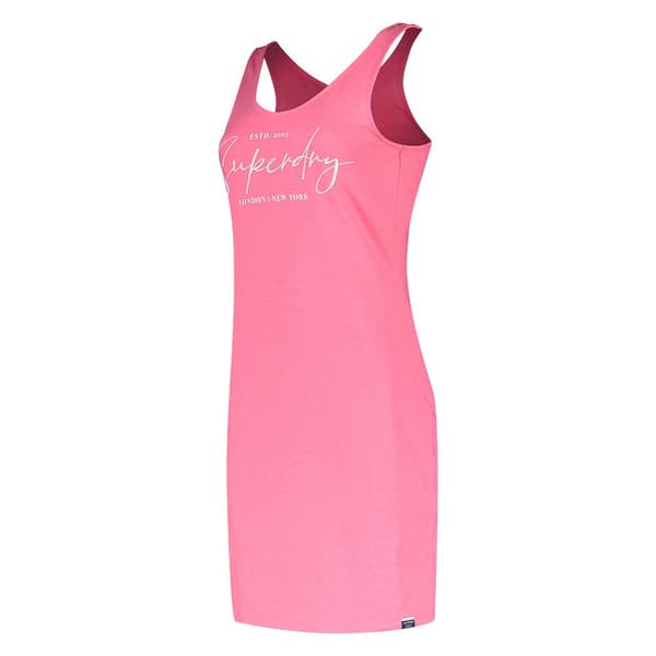 Superdry Kort Klänning Mini Graphic Bodycon Rosa S Kvinna