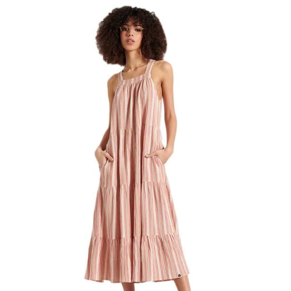 Superdry Klänning Sleeveless Embroidered Rosa XS Kvinna