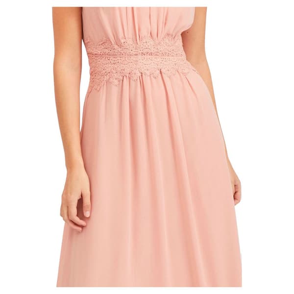 Vila Lang Kjole Uden ærmer Milina Halter Maxi Rosa 36 Kvinde