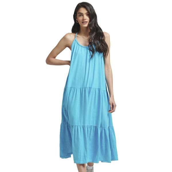 Superdry Klänning Vintage Jersey Midi Blå XL Kvinna
