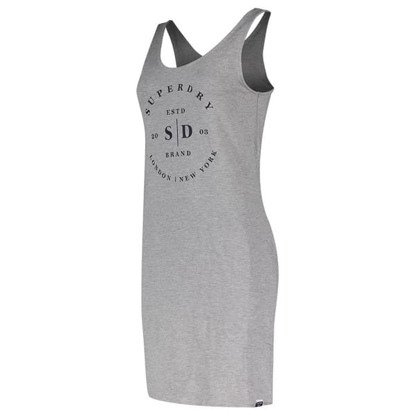 Superdry Kort Klänning Mini Graphic Bodycon Grå XS Kvinna