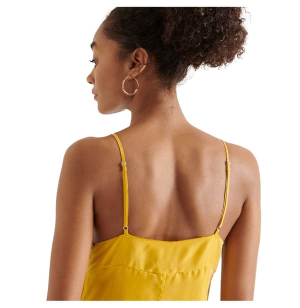 Superdry Kjole Cupro Cami Gul L Kvinde
