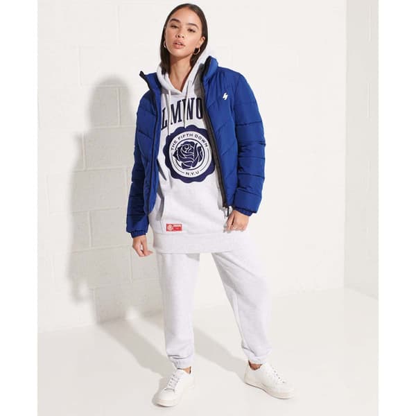 Superdry Klänning 5th Down Oversized Grå XS-S Kvinna