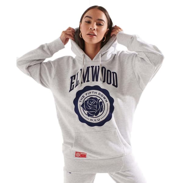 Superdry Klänning 5th Down Oversized Grå XS-S Kvinna