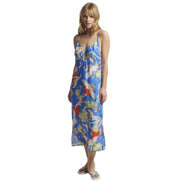 Superdry Pukeutua Vintage Midi Slip Sininen XS Nainen