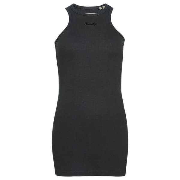 Superdry Klänning Code Sl Essential Tank Grå L Kvinna