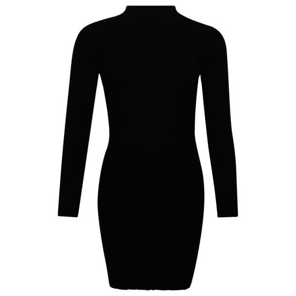 Superdry Pitkähihainen Lyhyt Mekko Backless Bodycon Musta L Nainen