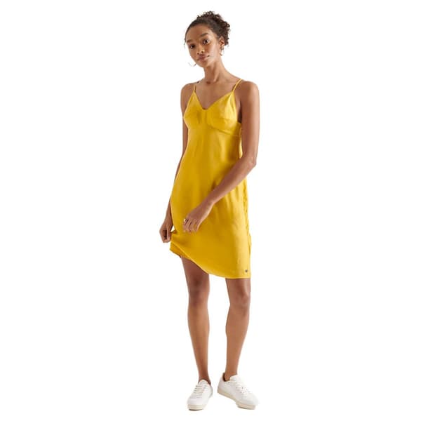 Superdry Pukeutua Cupro Cami Keltainen XS Nainen
