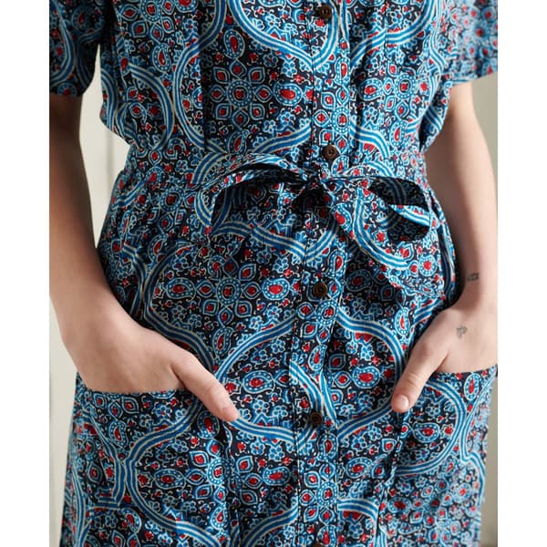Superdry Klänning Printed Blå XS Kvinna