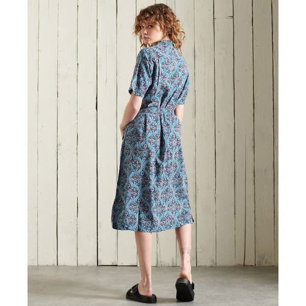 Superdry Klänning Printed Blå XS Kvinna
